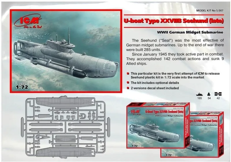 S007 U-Boat Type XXVIIB “Seehund” (late), WWII Ger
