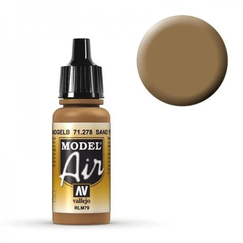 Vallejo 71278 17 ml. Sand Yellow RLM79, Model Air Serisi Model Boyası