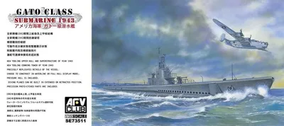 AFV Club SE73511 1/350 US Gato Class 1943 Denizaltı Demonte Plastik Maketi
