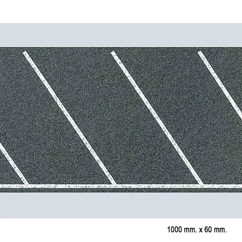 Faller 170634 1/87 Asfalt Araç Park Yeri Kaplaması, Diagonal Bölünmüş, 100 X 6 Cm.