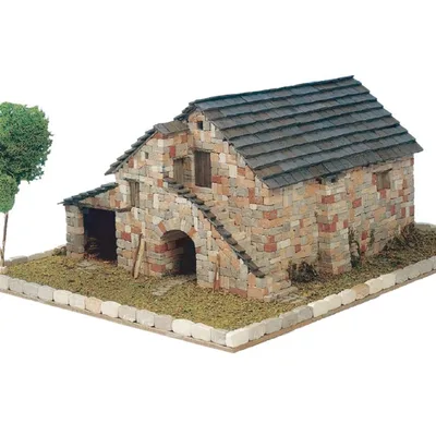Domenech 3605 Huesca Tipik Kırsal Evi, 36x28x8 Cm. Demonte Taş Maketi
