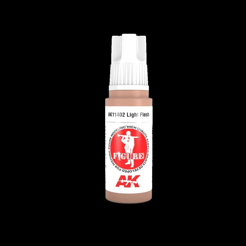 AK Interactive 11402 17 ml. Light Flesh, Figürler için Akrilik Maket Boyası