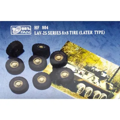 Hobby Fan HF804 1/35 LAV-25 Araç Serisi 8x8 Geç Dönem RESIN Lastik Seti