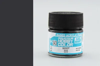 Gunze H343 10 ml. Soot, Aqueous Serisi Maket Boyası