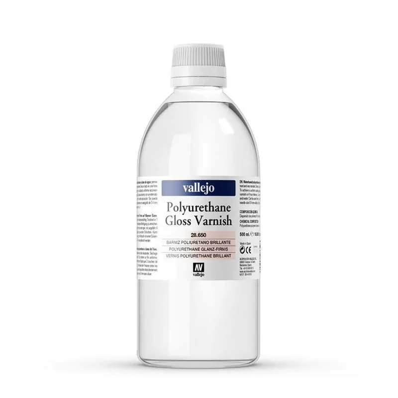 Vallejo 28650 500 ml. Poliürethan Parlak Vernik, Model Boyası