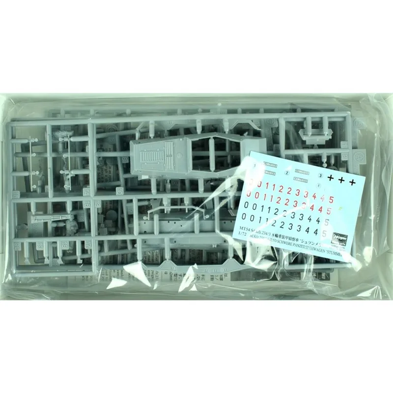 Hasegawa MT54 31154 1/72 Ölçek Sd.Kfz.234/3 Zırhlı Devriye Aracı Plastik Model Kiti