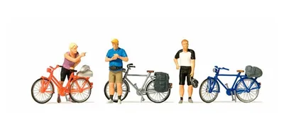 Preiser 10644 1/87 Ölçek stehende radfahrer in sportli Figürleri