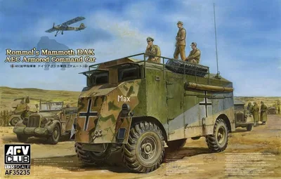 AFV Club AF35235 1/35 Rommel's Mammoth DAK AEC Armored Command Car Askeri Araç Demonte Plastik Maketi