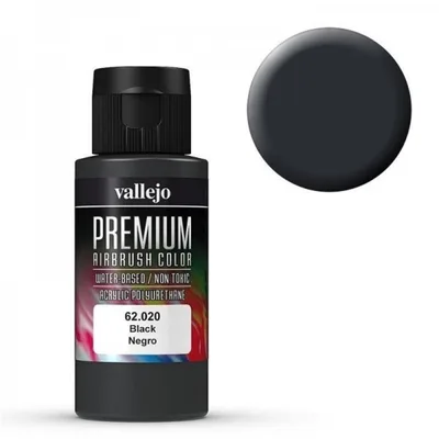 Vallejo 62020 60 ml. Dark, Opaque, Premium RC Color Serisi Model Boyası
