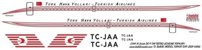Babibi DAT01066 1/144 Thy, DC-9, Retro Topkapı, Dekal Çıkartma