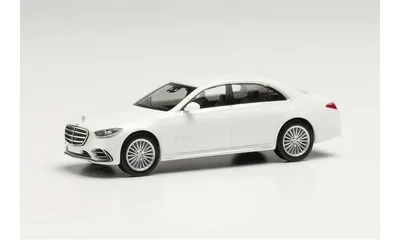 Herpa 420907-002 1/87 Ölçek Mercedes Benz S-Klasse, Beyaz, Sergilemeye Hazır Model Araç