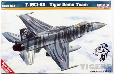 Mistercraft D115 1/72 F-16CJ-52+ (Kaplan Takımı) Savaş Uçağı Demonte Plastik Maketi