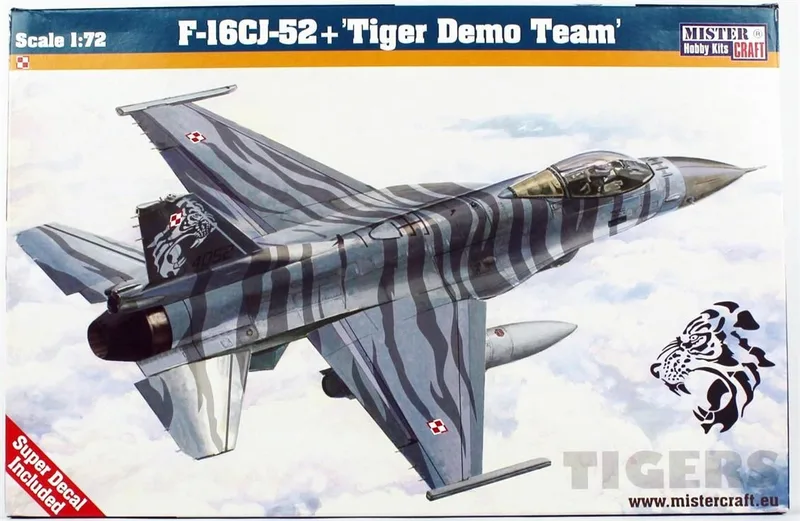 Mistercraft D115 1/72 F-16CJ-52+ (Kaplan Takımı) Savaş Uçağı Demonte Plastik Maketi