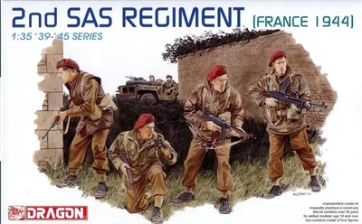 Dragon 6199 1/35 2. SAS Alayı Asker Figür Maket Seti Fransa 1944