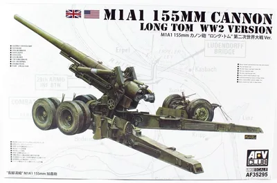 AFV Club AF35295 1/35 M1A1 155mm CANNON Long Tom (WW 2) Obüsü Demonte Plastik Maketi