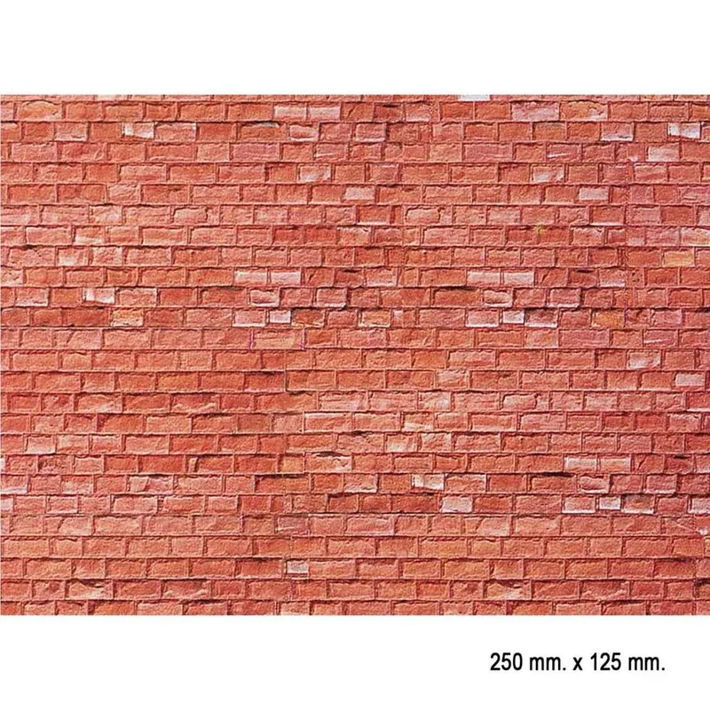 Faller 170613 1/87 Kırmızı Taş Duvarı Desenli Dekor Levhası - 25 X 12,5 Cm.