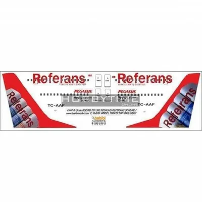 Babibi DAT01037 1/144 Pegasus, Boeing 737-500, Referans, Dekal Çıkartma
