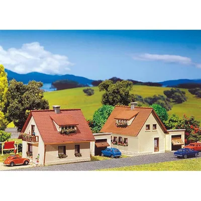 Faller 232226 1/160 Aile Evi ( 2 Adet ) Demonte Plastik Maketi