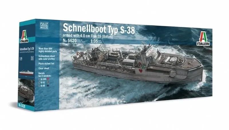 Italeri 5620S 1/24 Schnellboat TYP S-38 Torpido Gemisi Demonte Plastik Maketi