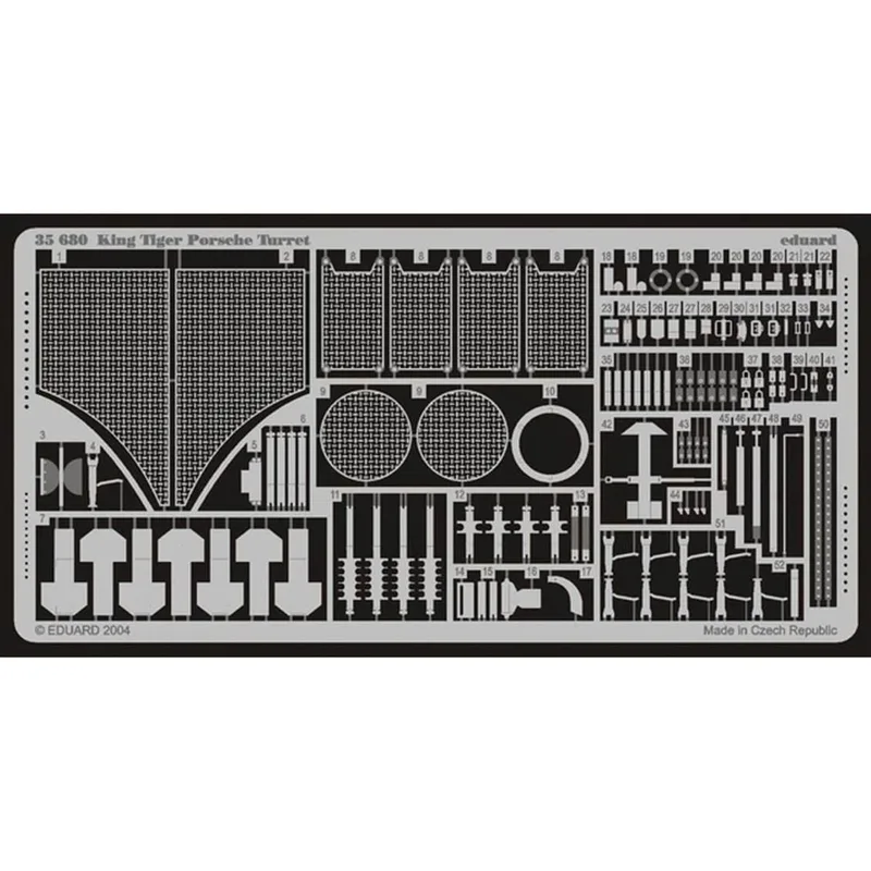 EDUARD 35680 1/35 King Tiger Porsche FOR DRAGON Ma