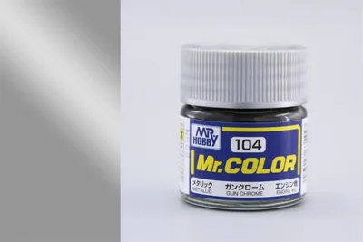 Gunze C104 10 ml. Gun Chrome, Mr.Color Serisi Maket Boyası