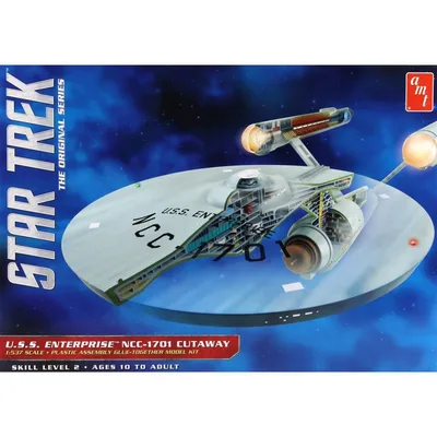 AMT 891 1/537 Star Trek TOS Enterprise Cutaway Uzay Aracı Demonte Plastik Maketi