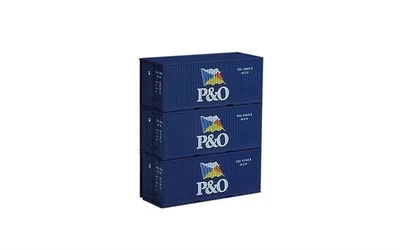 56200 1/87 CONTAİNER 20' P&O, SET OF 3