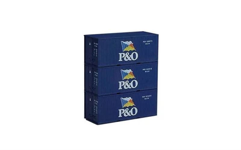 56200 1/87 CONTAİNER 20' P&O, SET OF 3