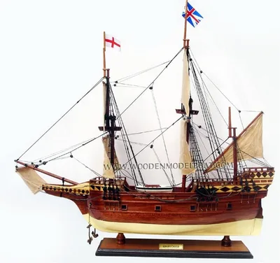 GIANHIEN YT0020P60 MAYFLOWER AHŞAP HAZIR YELKENLİ GEMİ MAKETİ