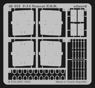 EDUARD 48433 1/48 F-14 F.O.D. FOR HASEGAWA