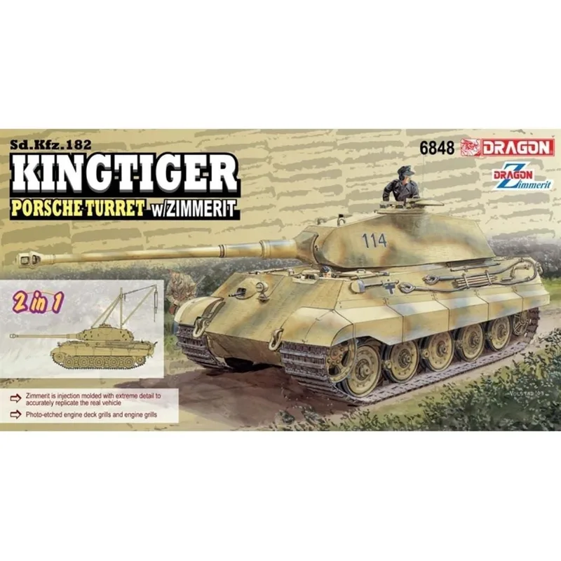6848 1/35 KINGTIGER PORSCHE W/ZIMMERIT