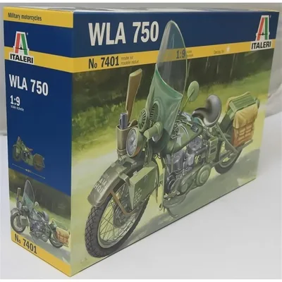 Italeri 7401S 1/9 ABD Ordusu WWII WLA750 Askeri Motosiklet Demonte Plastik Maketi
