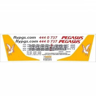 Babibi DAT01003 1/144 Pegasus, Boeing 737-800, Dekal Çıkartma