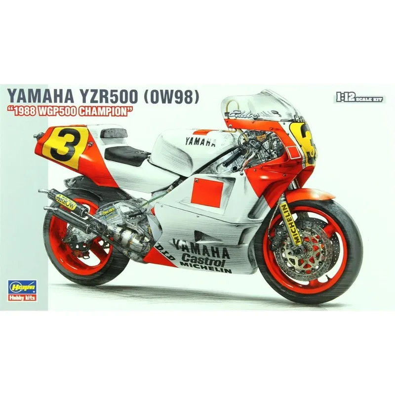 Hasegawa BK3 21503 1/12 Ölçek Yamaha YZR500 1988 Motosiklet Plastik Model Kiti