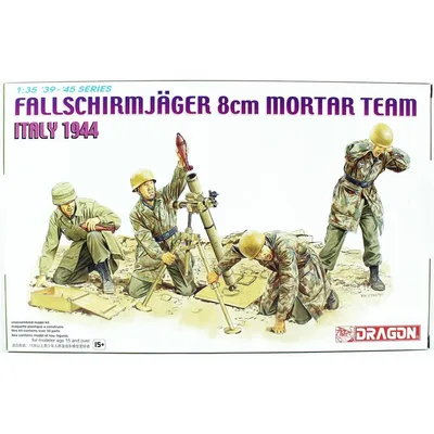 Dragon 6215 1/35 Ölçek Paraşütçü 8 cm. Havan Birliği (İtalya 1944) Asker Figürleri Plastik Model Kiti