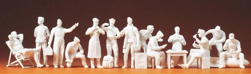 Preiser 67001 1/48 Ölçek luftwaffe pilotları figürleri- 13 adet Figürleri