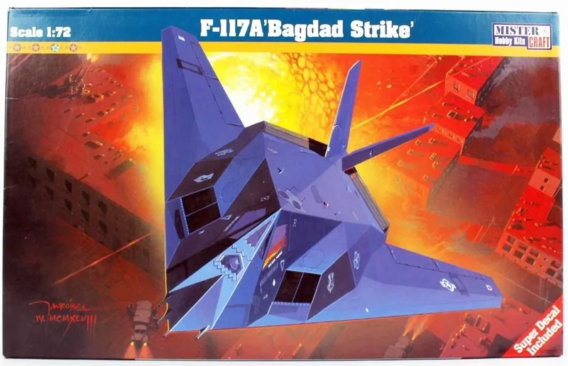 Mistercraft E007 1/72 F-117A (Bagdad Strike) Savaş Uçağı Demonte Plastik Maketi