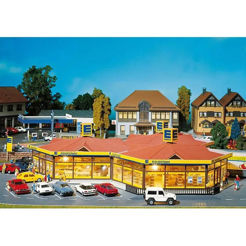 Faller 130342 1/87 Edeka Süpermarket Demonte Plastik Maketi