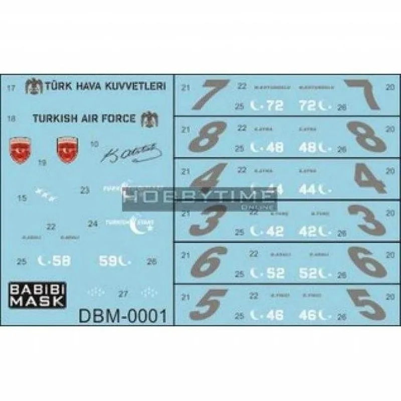Babibi DBM0001 1/48 Türk Yıldızları, Maskeleme Kağıdı