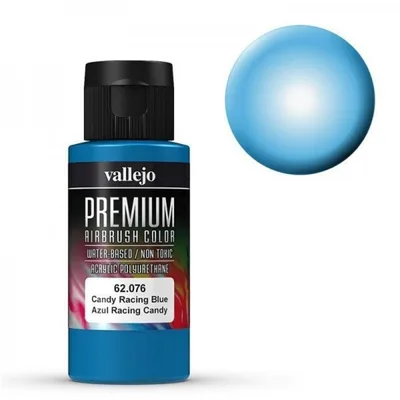 Vallejo 62076 60 ml. Candy Racing Blue, Premium RC Color Serisi Model Boyası