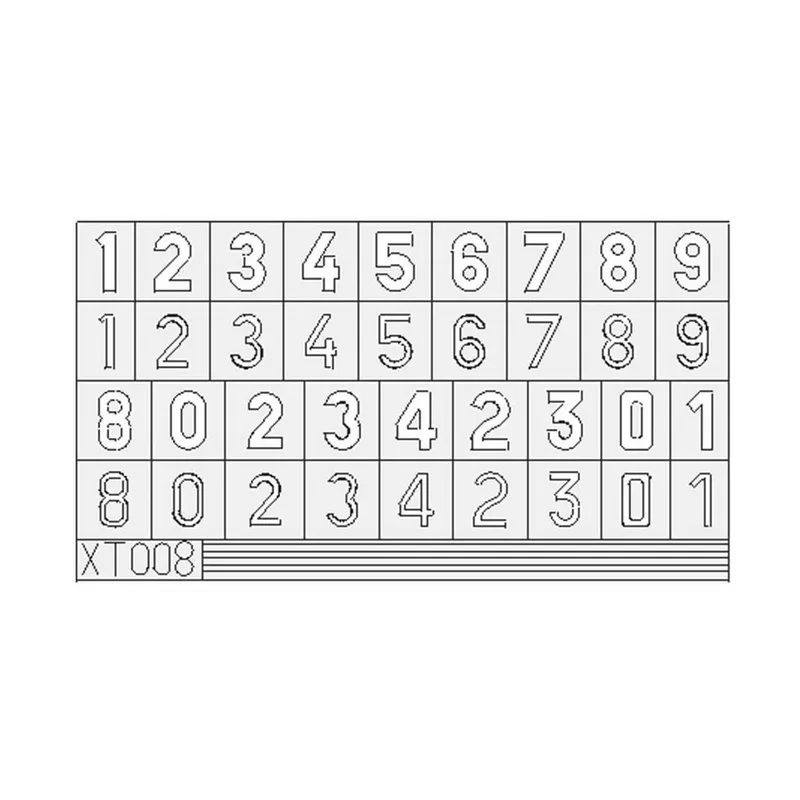 EDUARD XT008 1/35 German Numbers Medium Maket Deta
