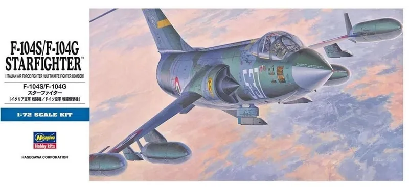 Hasegawa D17 00447 1/72 Ölçek F-104S/F-104G Starfighter Savaş Uçağı Plastik Model Kiti