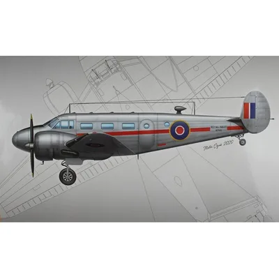 PM Model 308 1/72 Kraliyet Donanması Beech C-45 Expreditor Eğitim Ve Nakliye Uçağı Demonte Plastik Maketi