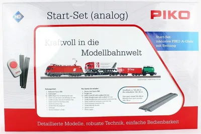 Starter Set Taurus ÖBB w.3 Freight Cars, PIKO A-Track w. Railbed