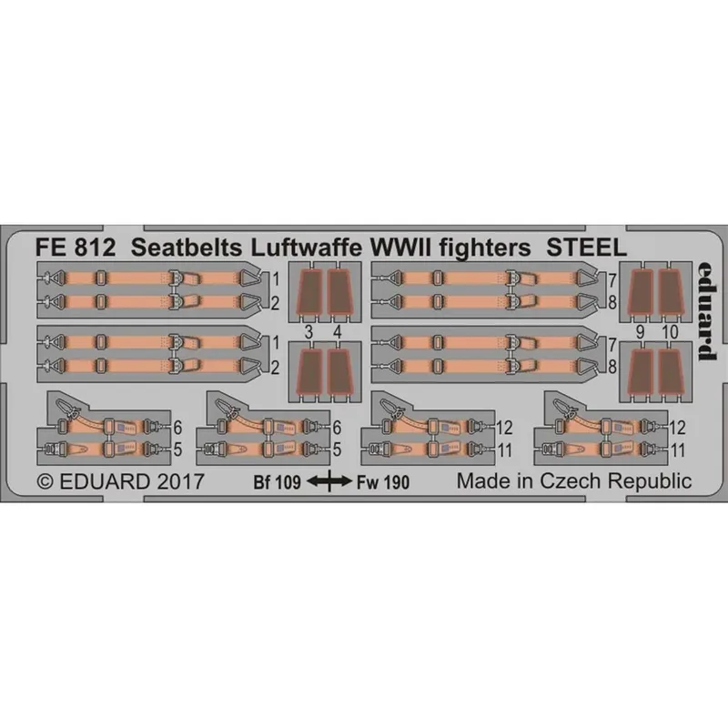 EDUARD FE812 1/48 Seatbelts Luftwaffe WWII fighter