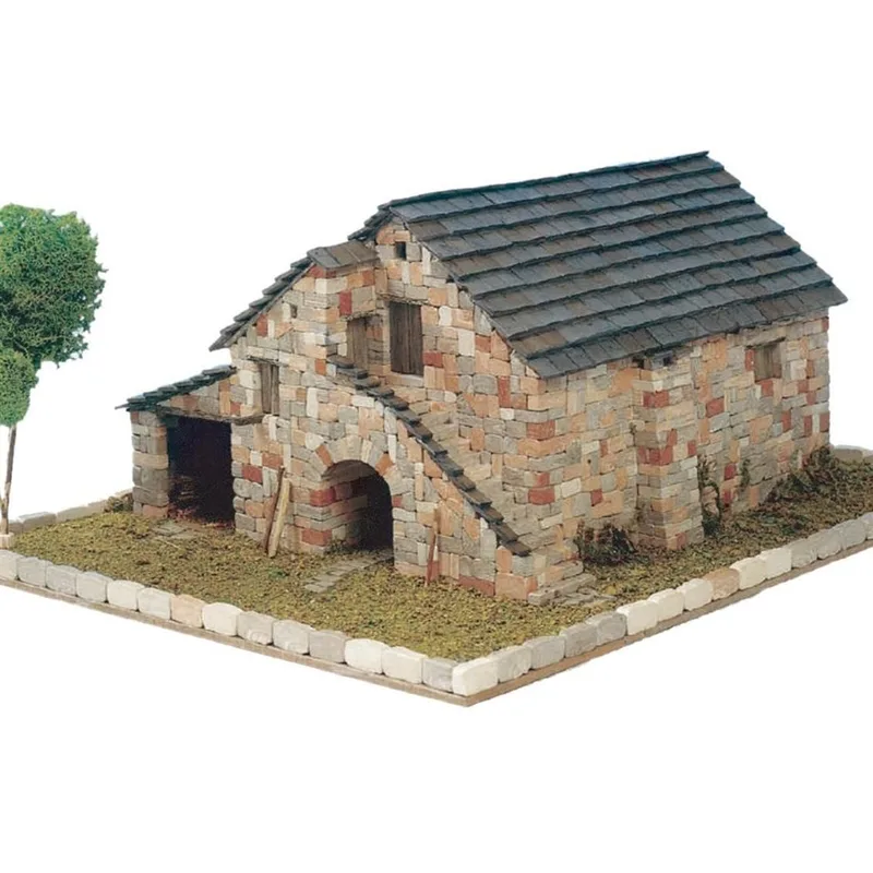 Domenech 3605 Huesca Tipik Kırsal Evi, 36x28x8 Cm. Demonte Taş Maketi