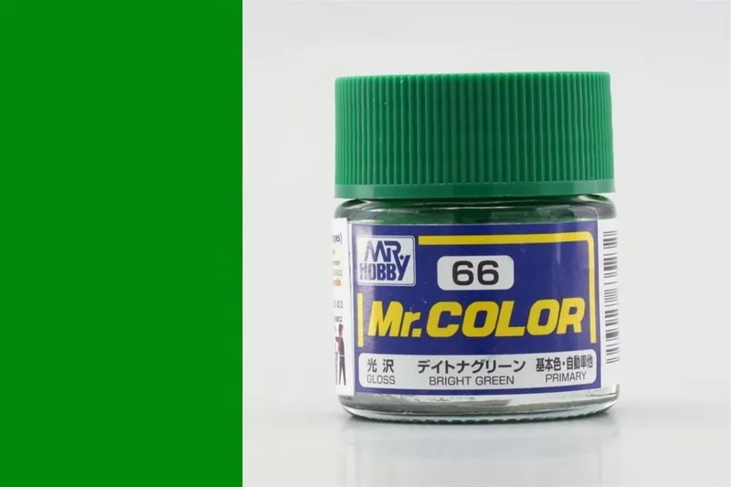 Gunze C066 10 ml. Bright Green, Mr.Color Serisi Maket Boyası