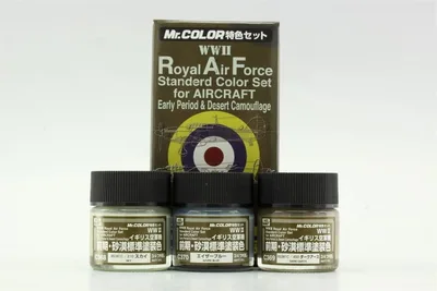Gunze CS683 3x10 ml. Royal Air Force (WW II) Early, Mr.Color Serisi Maket Boyası Seti