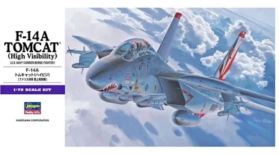 Hasegawa E3 00533 1/72 Ölçek F-14A Tomcat (High Visibility) Savaş Uçağı Plastik Model Kiti