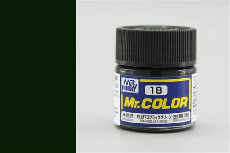 Gunze C018 10 ml. RLM70 Black Green, Mr.Color Serisi Maket Boyası